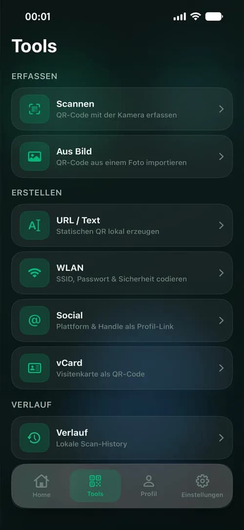 VIVEQODE iOS-App Slot-Planer mit geplanten Inhalts-Slots
