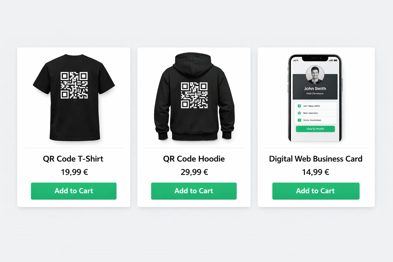 QR-Merch: T-Shirts & Hoodies — VIVEQODE